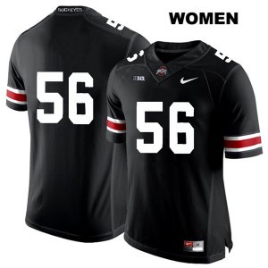 Women's NCAA Ohio State Buckeyes Aaron Cox #56 College Stitched No Name Authentic Nike White Number Black Football Jersey KV20W36GT